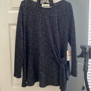 Grey sweater blouse